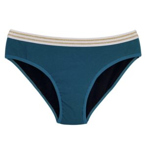 Culotte menstruelle Bloomie Loomie Blue Lagoon pour ado, flux moyen