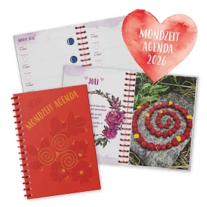 Die wunderschöne Mondzeit Agenda 2026 für ein Jahr im Einklang mit deinem Menstruationszyklus