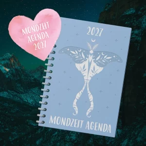 Cover der Mondzeit-Agenda 2027 von Quittenduft – Zyklusagenda für Menstruationszyklus und achtsame Jahresplanung
